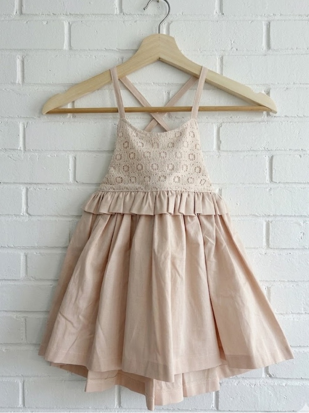 NWT Nest + Nurture Freya Boho Dress - Lace Bodice & Halter Neck - Size 2T
